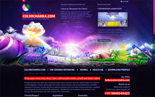 Violet Colored Website