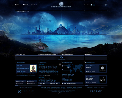 Indigo Colored Website