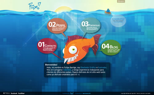 Water10 in Web Designs that Incorporate the Four Natural Elements