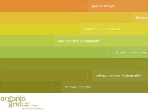 Screenshot-organic-grid in Web Designs that Incorporate the Four Natural Elements