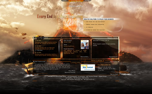 Fire1 in Web Designs that Incorporate the Four Natural Elements