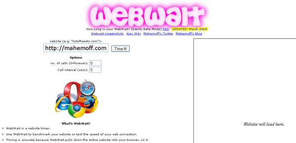 webwait 18 Website Speed and Performance Checking Tools