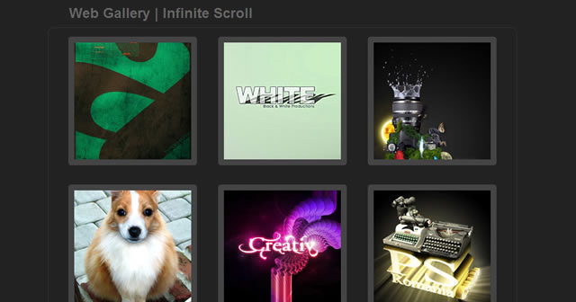 Infinite Scrolling Web Gallery