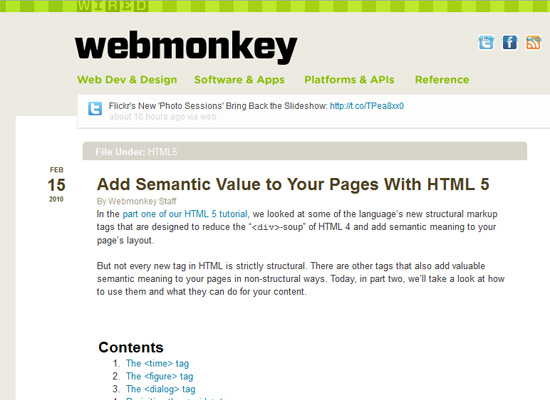 Add Semantic Value to Your Pages With HTML 5
