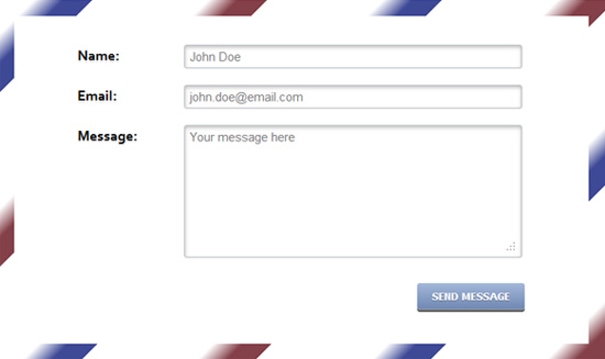 HTML5 & CSS3 envelope contact form