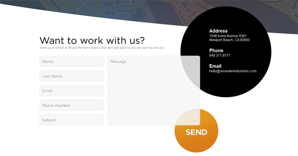 30个非常时尚的网页联系表单设计