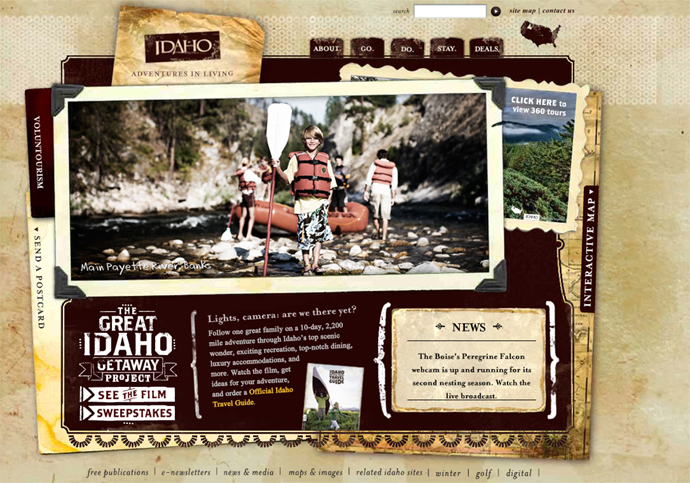 Flash website design - visitidaho